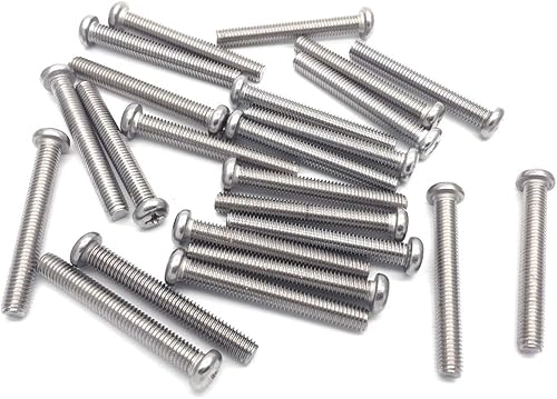 Miniatura 1 de M8-0.049 x 2.362 in 304 Cruz de acero inoxidable Phillips Tornillo Tornillo de máquina para Samsung KS8000 Series TV Soporte de montaje en pared,