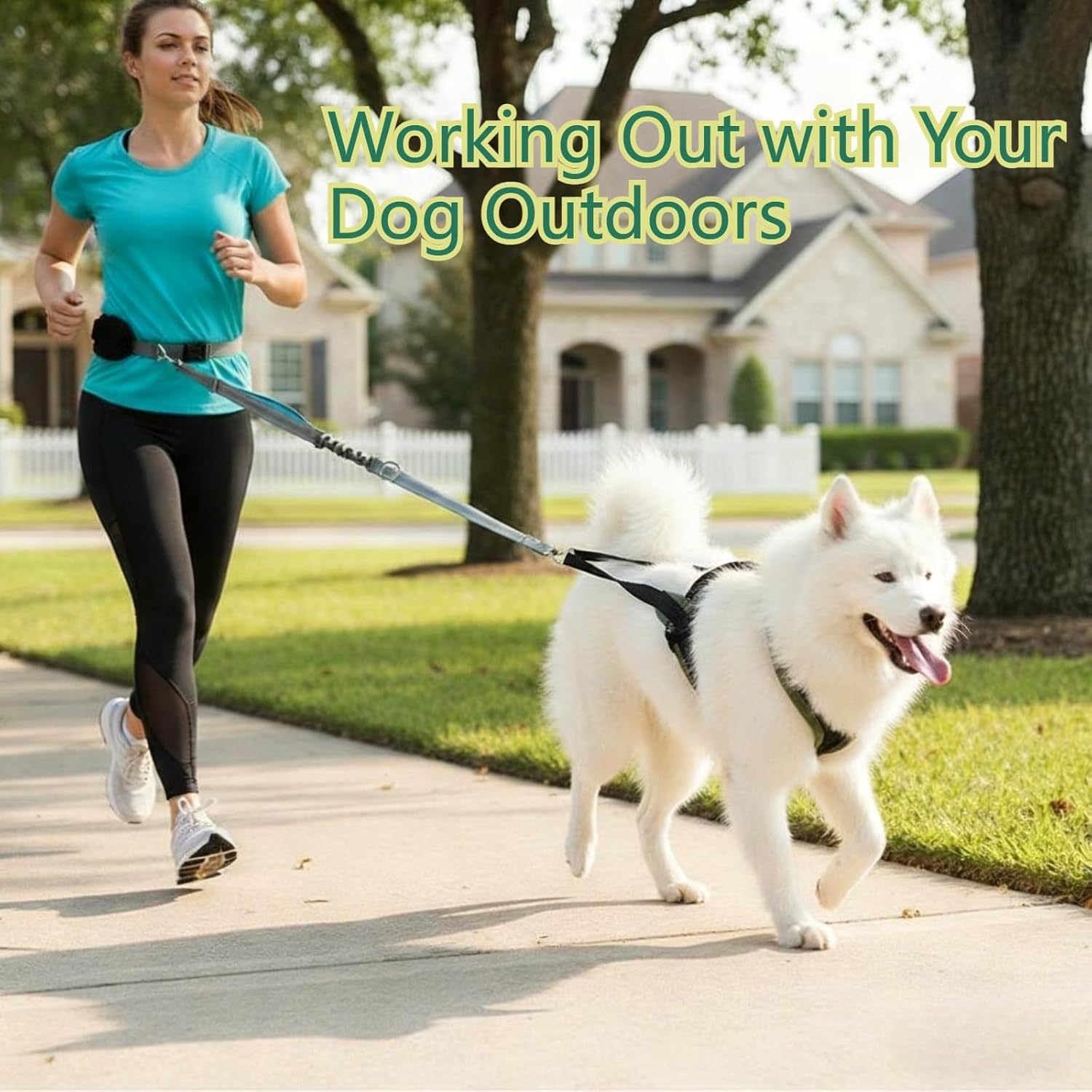 Weight Pulling Dog Harness for Dogs - Dog Pulling Harness for Sled & Running Training (Forest Green,L)