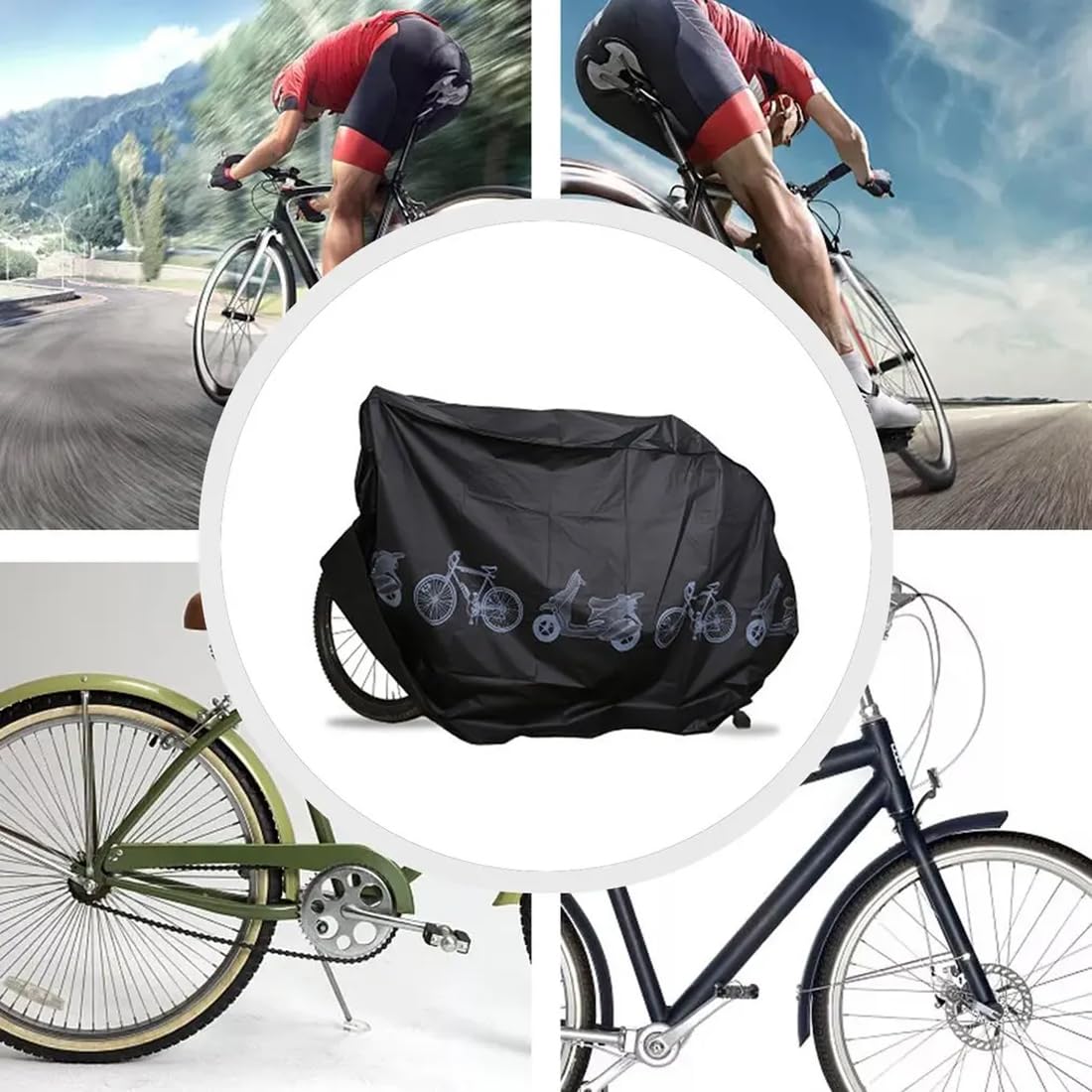 Housse De Protection Pour Vélo,imperméable,polyvalente,anti-poussière