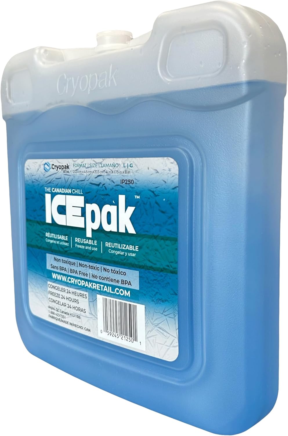 Cryopak ICEpak Hard Shell Reusable Ice Packs for Coolers and Lunch Box Use, Freezer Safe Gel Design, Professional Grade Cooling, Non-Toxic and BPA Free, Essential Travel Accessories - Image 2