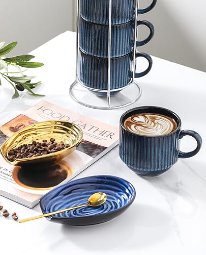 Vista 101 de Soporte para cuchara Hasense para encimera, soporte de cuchara para protección de mostrador, soporte de utensilios de cerámica para cucharón, Verde