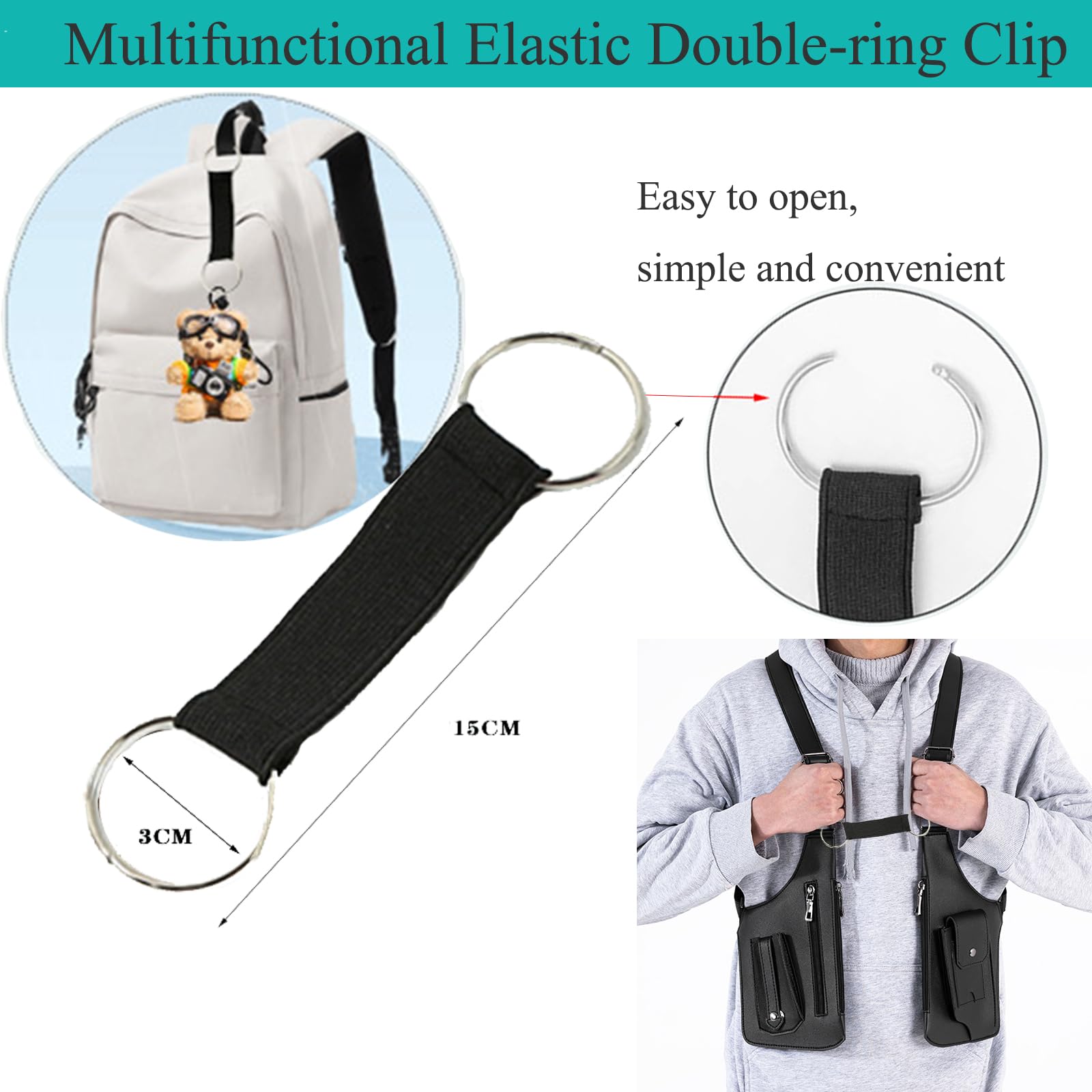 Crossbody Sling Bag Herren,Umhängetasche,Wasserdicht Schultertasche,Doppelte Schulter-Achsel-Tasche,Handy-Geldbörse 2026,Anti-Diebstahl Doppel-Schultertache aus für Herren & Damen,Schwarz