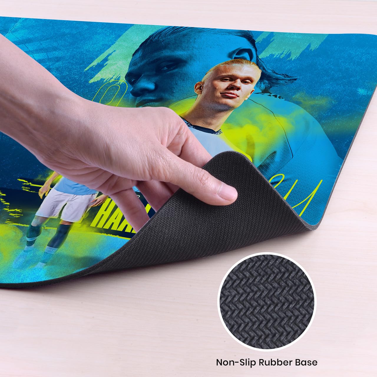 Head Case Designs sous Licence Officielle Manchester City Man City FC Haaland Kits et Joueurs avec Blason 37.4 x 15.75 x 0.16 inches (900 x 400 mm) - XL Tapis De Souris pour Jeux Bureau PC Clavier