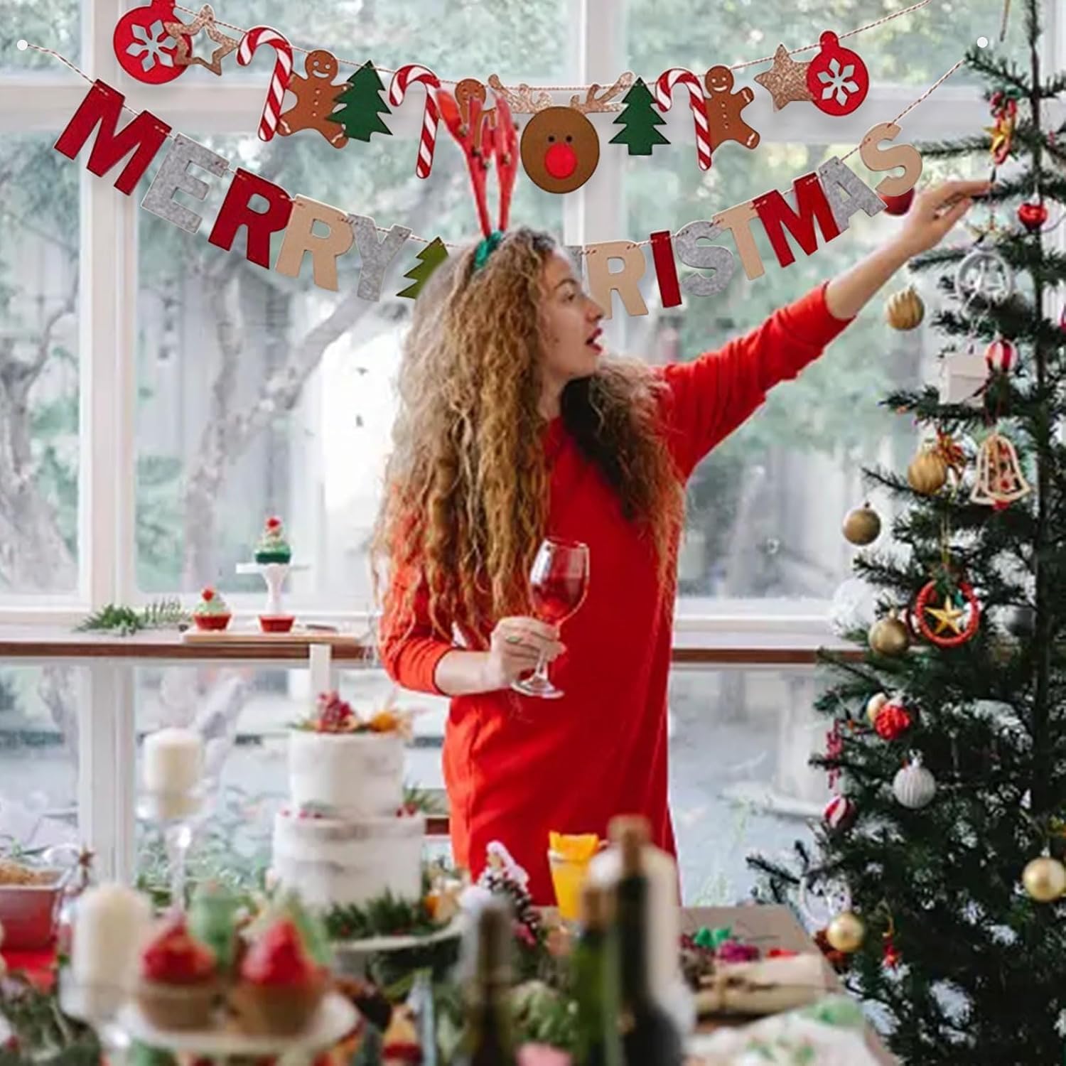 Amazon | VTEERY(みさ) クリスマス 飾り 2セット フェルト クリスマス