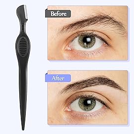 Mudder 21 Pcs Eyebrow Razor Eyebrow Shaver Facial Razor Multipurpose Face Trimmers with Precision Cover for Women Makeup Care Tools(Black)