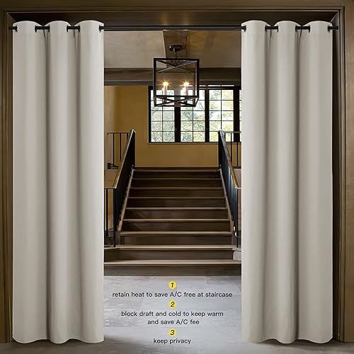 Vista 80 de NICETOWN - Cortina divisora que reduce el ruido para loft, habitación, sótano, hospital, clínica, laboratorio, cubículo, pantalla de privacidad