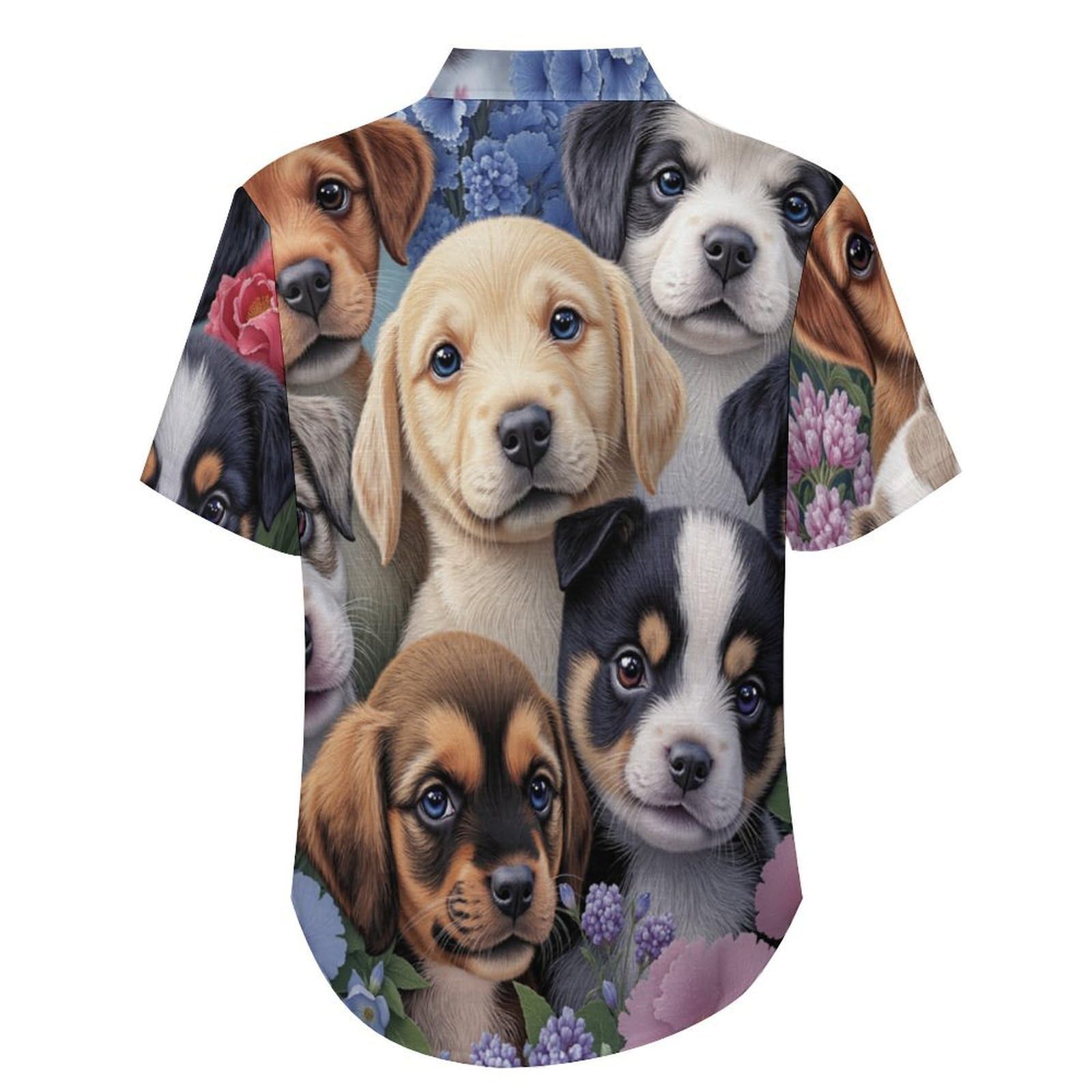 Camicia da Uomo a Maniche Corte con Bottoni, Stile con Stampa Fiori E Animali Carini, vestibilità Regolare, Camicie da Spiaggia Estiva Hawaiano, Aloha