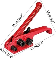 Vista 7 de Heavy Duty Manual 4 in 1 PET/PP Manual Strapping Tools Packing Machine Set Tensioner & Sealer 100m Packing Belt