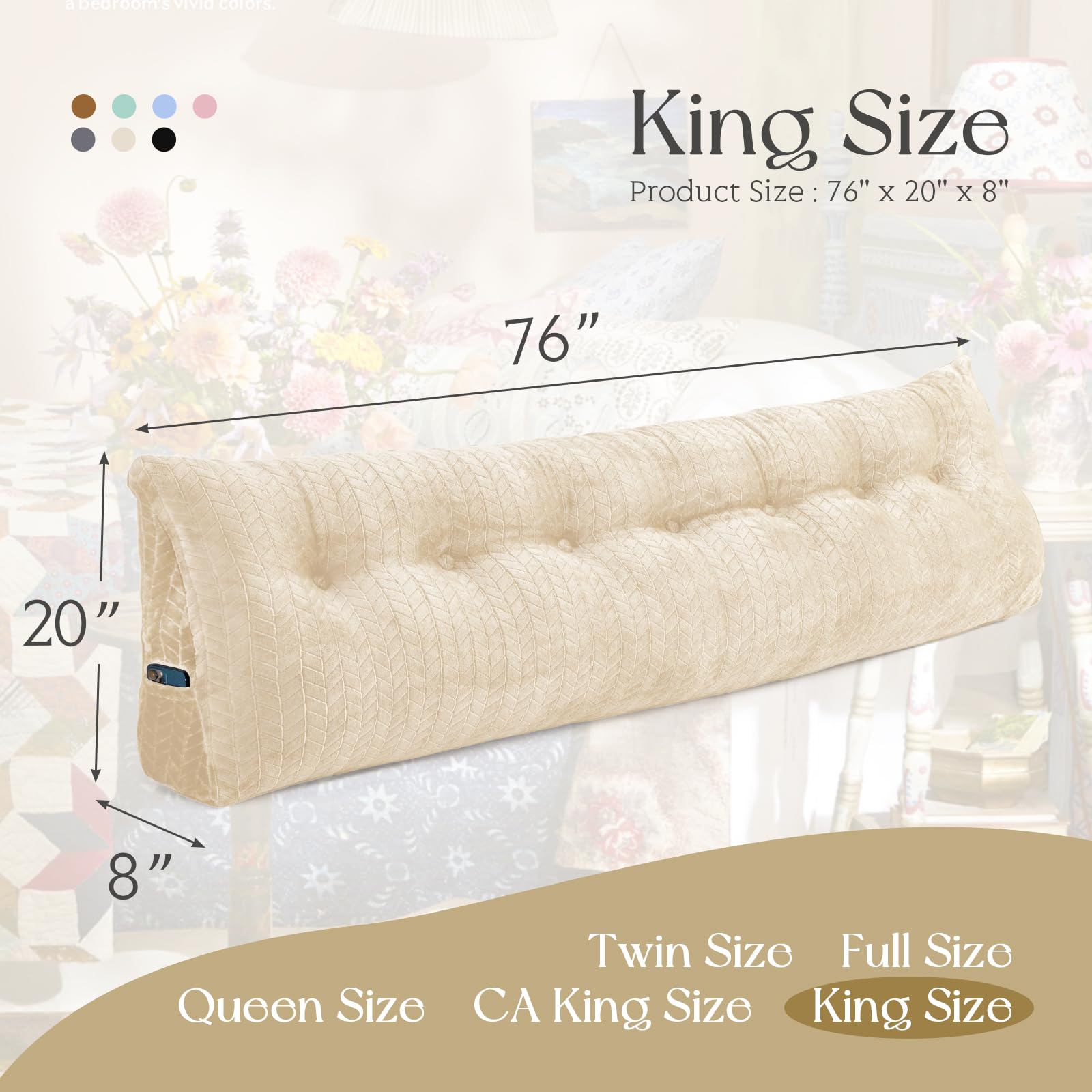 Almohada triangular grande para cabecero de cama, soporte de espalda, respaldo y posicionamiento, almohada de lectura para sentarse con funda extraíble