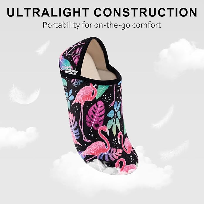 VIFUUR Pantuflas Unisex Antideslizantes Tipo Calcetín para Hogar Viaje miniatura 5