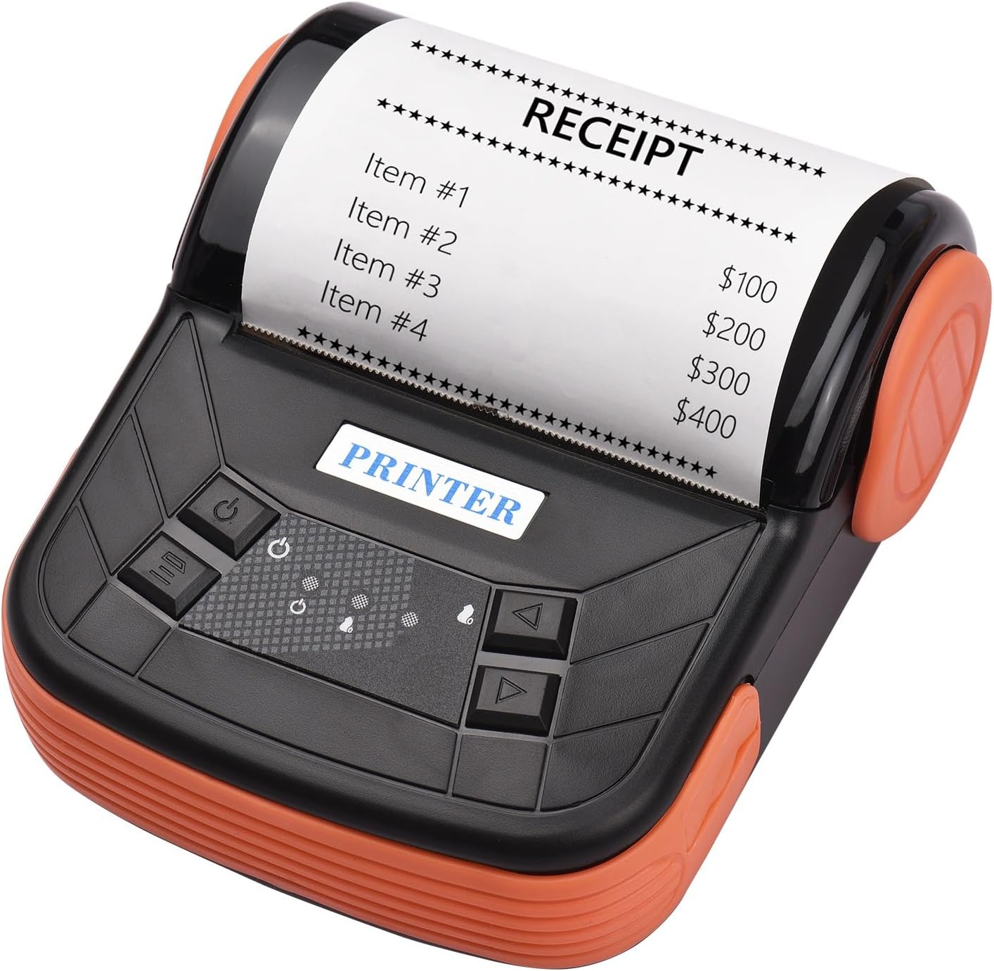 Matybobe Portable Receipt Printer Mini 80mm Mobile POS Direct Thermal Printer with BT+USB, Compatible with iOS, Android,