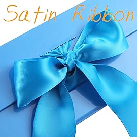 GREEN BEAN Large Gift Box with Lid for Presents 13x9.7x3.4 Inches, Fathers Day Blue Magnetic Gift Box with Ribbon, Groomsmen Proposal Box, Luxury Gift Boxes (Glossy Blue)