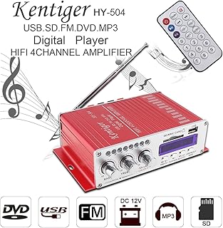 Amplificador de radio FM para coche de alta potencia, compatible con entrada SD/USB