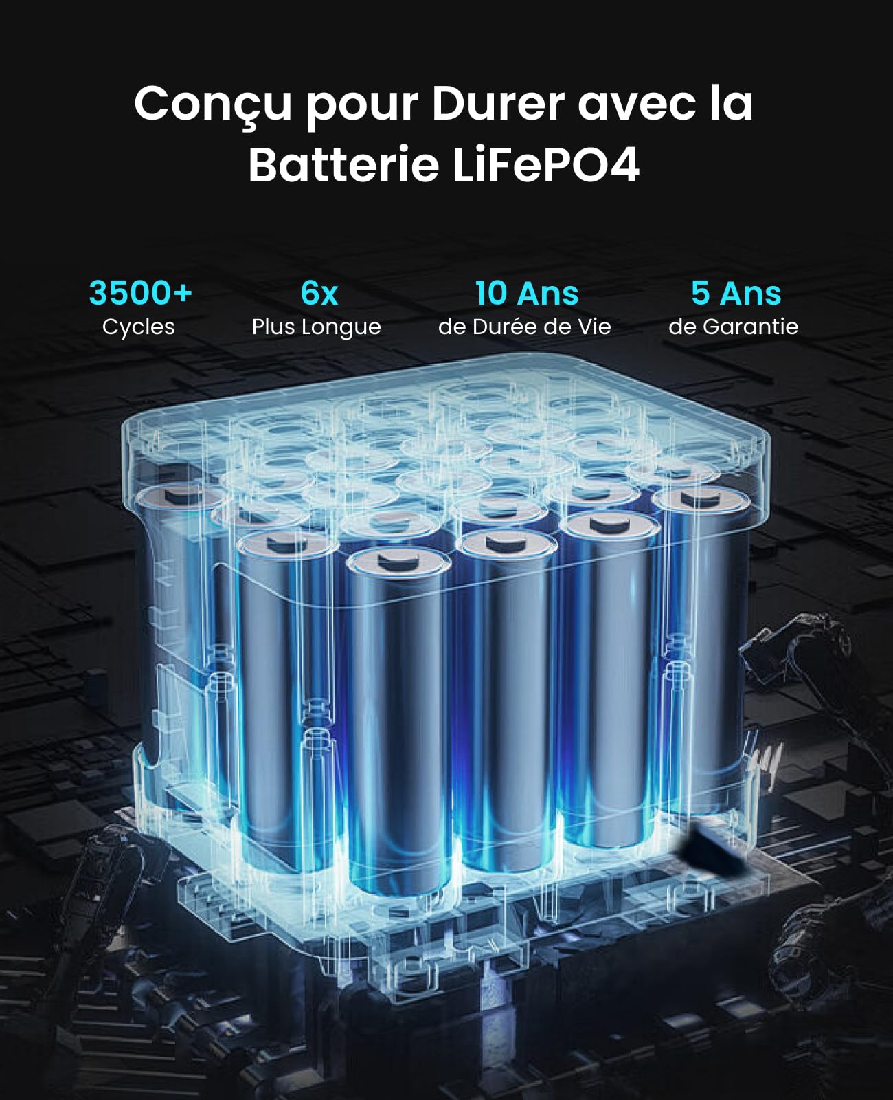 OUPES Exodus 1500 Générateur Electrique Portable, 1488Wh Batterie Nomade avec 2 Prises AC 1500W (Boost 1700W, Pic 3600W), Charge Rapide, UPS, Alimentation Secours pour Camping, Camping-car et Maison
