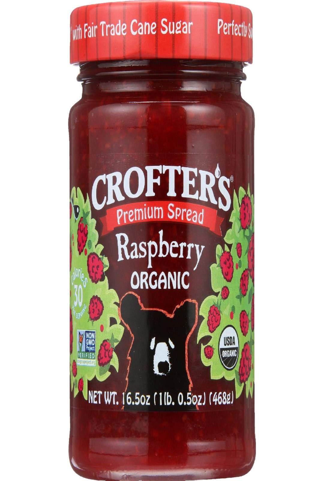 Fruit Spread - Organic - Premium - Raspberry - 16.5 Oz - Case Of by Crofters – 16.5 Ounce (Pack of 6), Pack of 6, Model 00108859