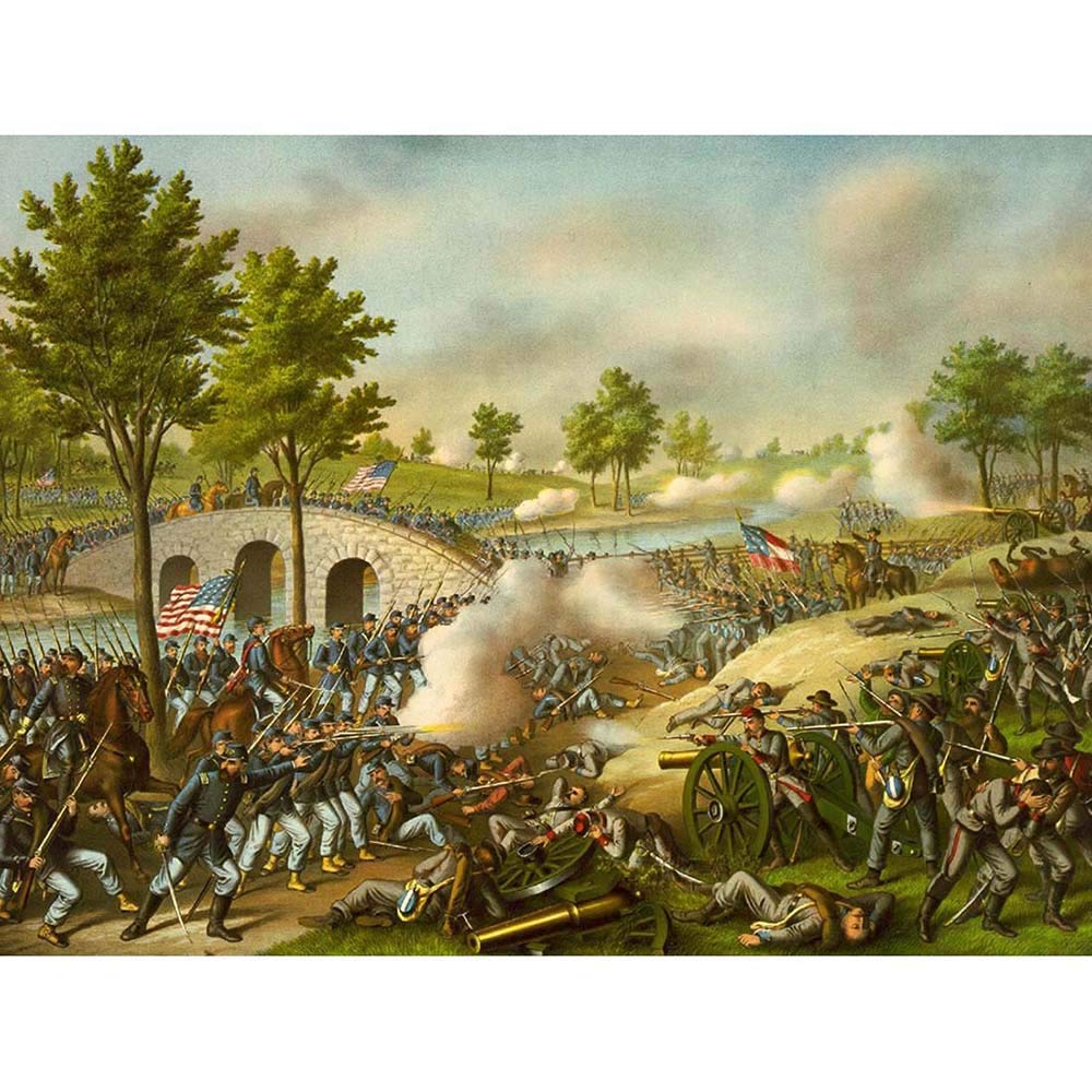 Wee Blue Coo War American Civil Battle Antietam USA Art Print Poster Wall Decor 12X16 Inch