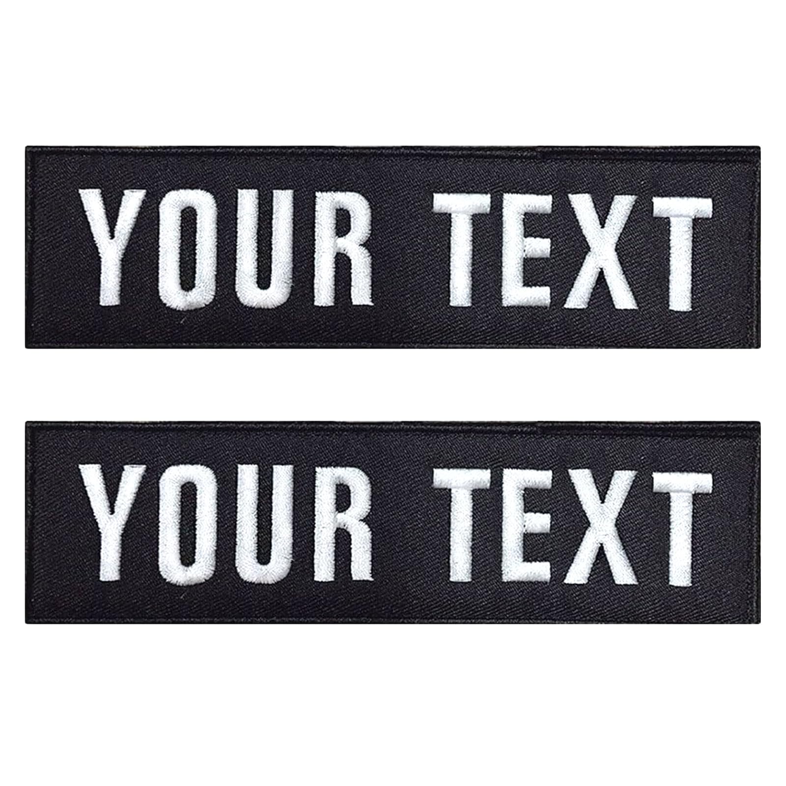 Sponsored Ad - Custom Embroidery Name Patch, 2pcs Personalized Motorcycle Jacket Name Patches, Tactical Morale Name Tag for Dog Harness Uniform Vest Backpacks Black 1