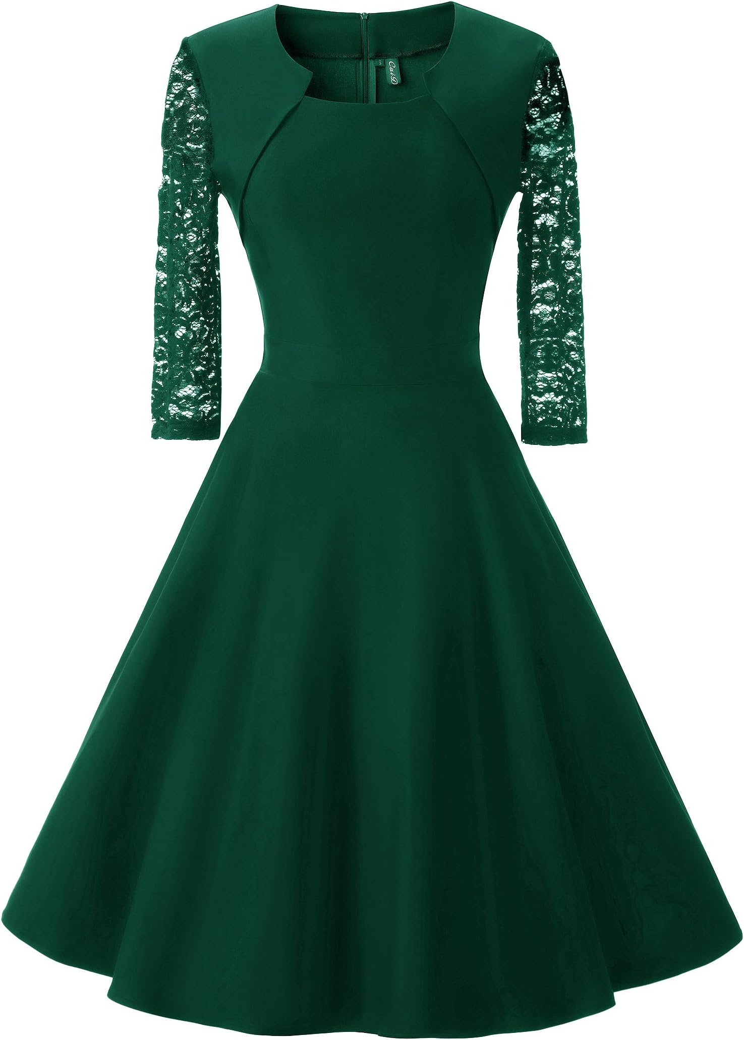 ABCWOO Womens Retro Floral Lace Flared Swing Bridesmaid Evening Dress