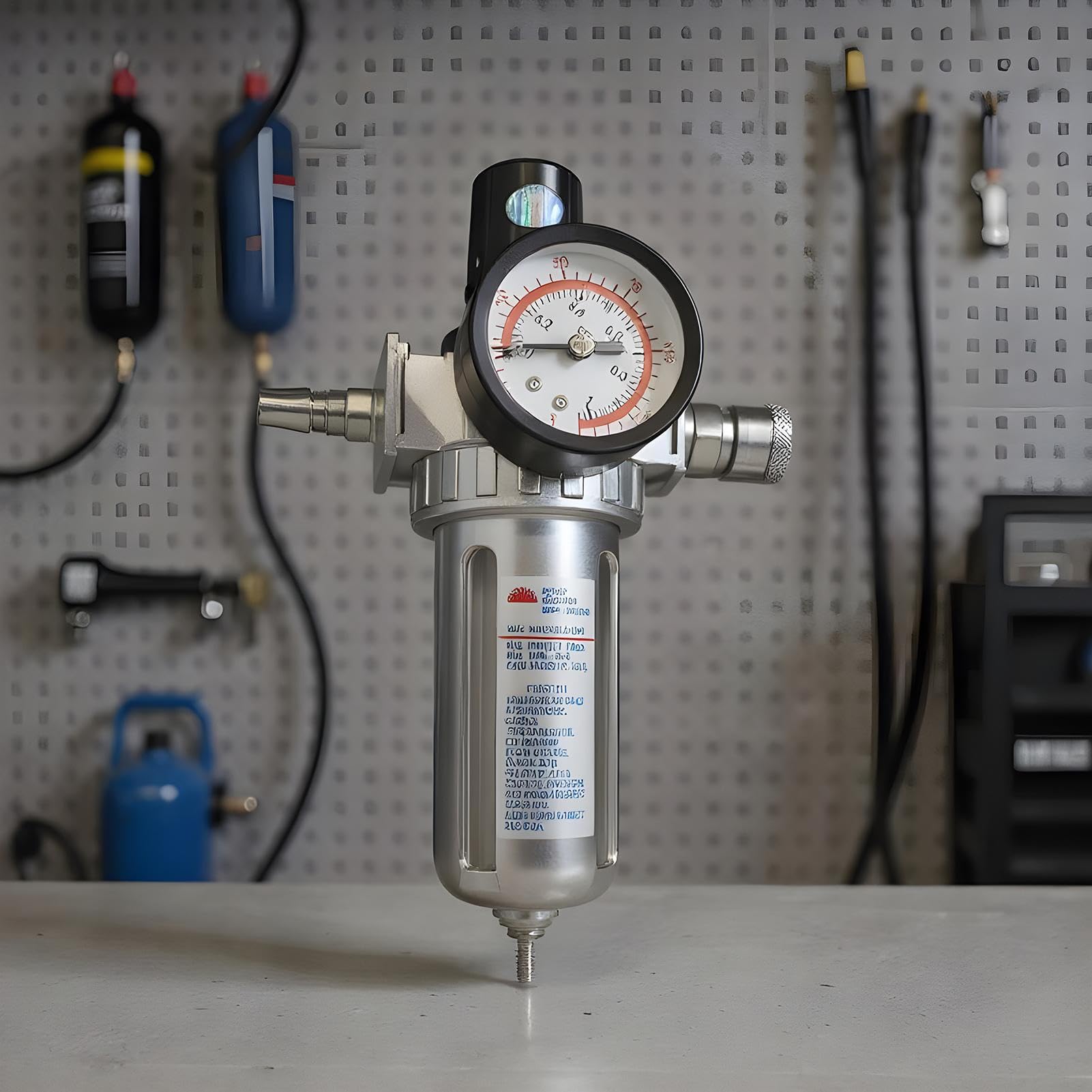 Regolatore Filtro Compressore Separatore Acqua Compressore con Manometro