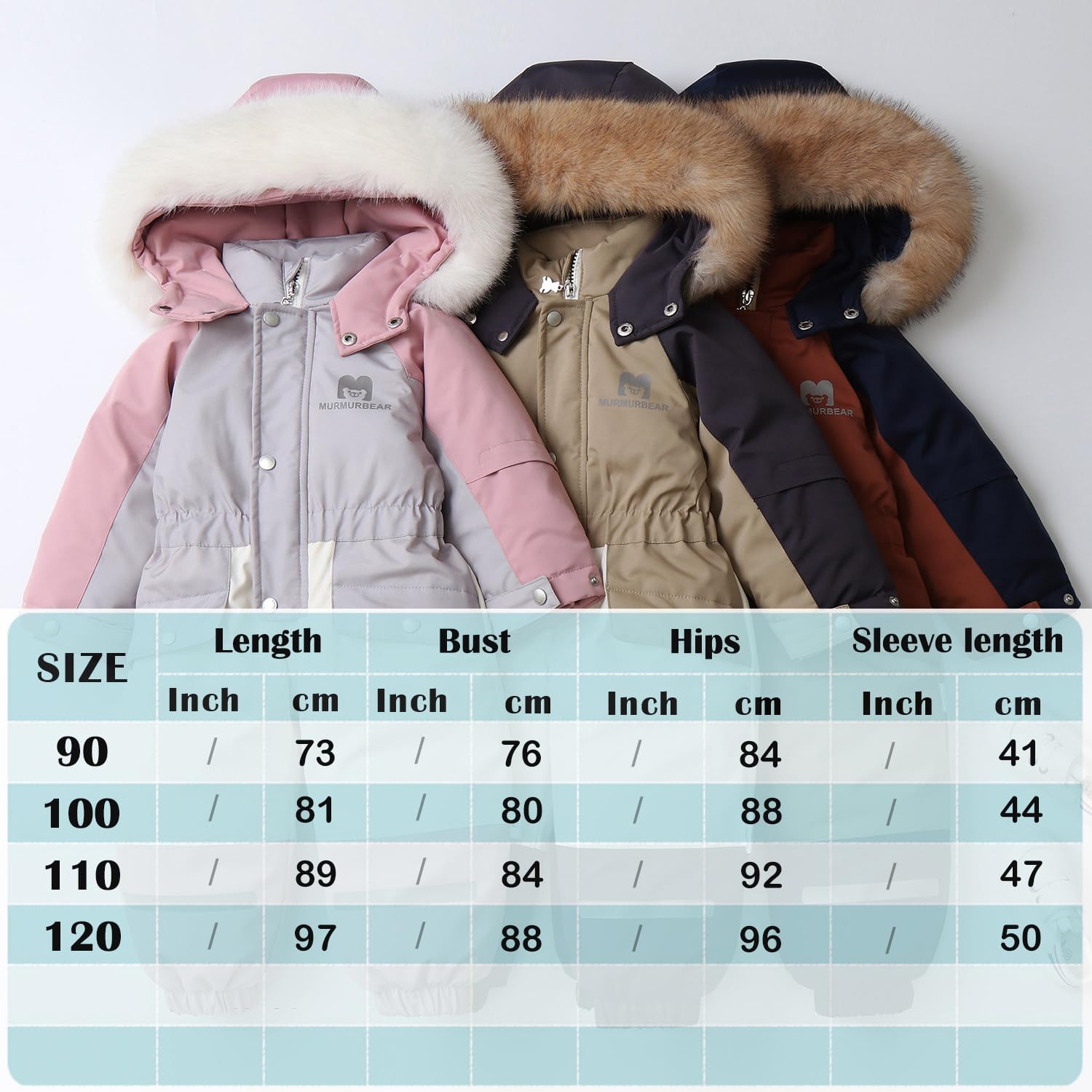 linboo Schneeanzug Baby Strampler Kinder Jungen Overall Skianzug Jumpsuit Mit Kapuze Mädchen Einteilige Daunenjacke Gefüttert Winter Schneeoverall