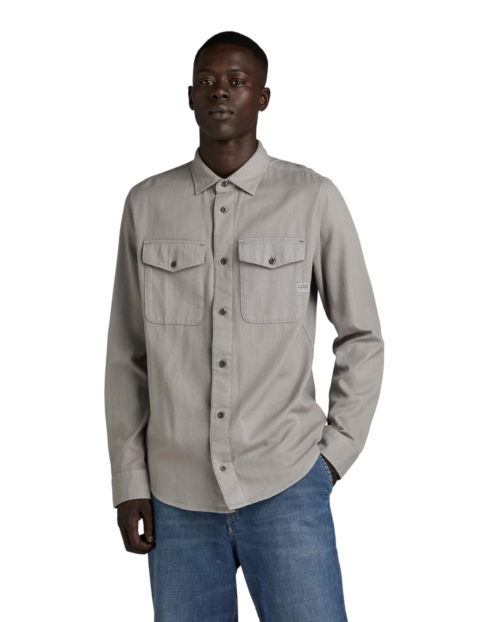 G-Star Men's Marine Slim Shirt, Grey (grey alloy gd D24963-D454-G493), L