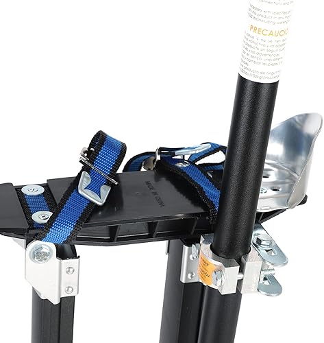 Miniatura 6 de FSBNJKS Zancos de aluminio para paneles de yeso negros de 36 a 50 pulgadas con rodilleras protectoras ajustables para pintor que camina pintura