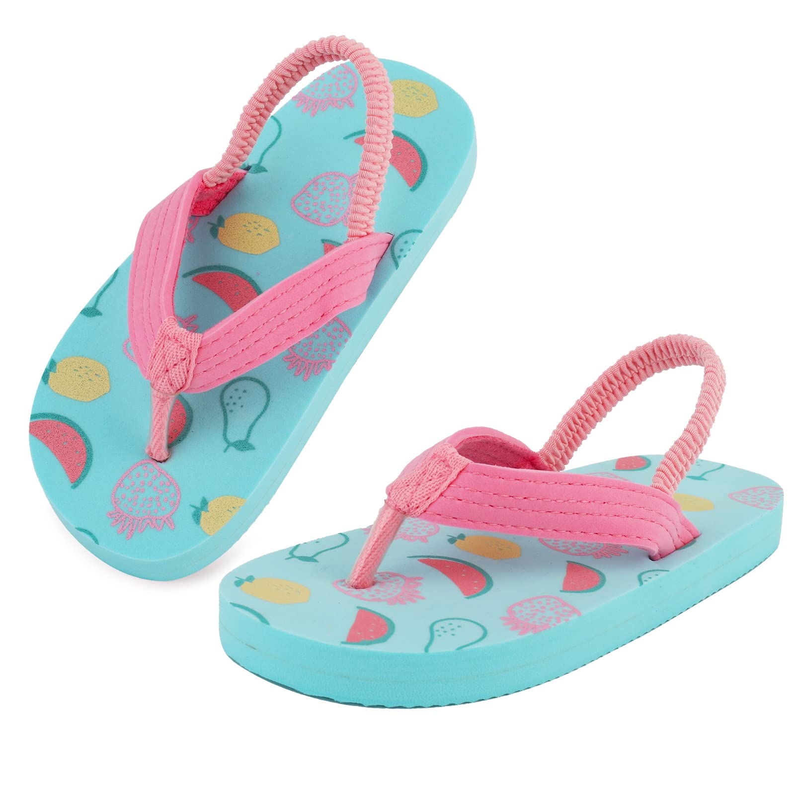 Ulikey Chanclas Niño Sandalias para Niños y Niñas Verano Antideslizantes Chanclas de Dedo Bebé, Ligera Cómoda Ducha Zapatillas con Banda Elástica para Piscina Playa Niñas Niños Zapatos de Baño 22-29