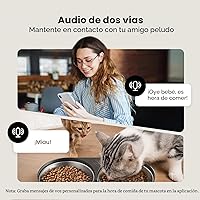 Vista 4 de PETLIBRO Comedero automático para gatos con cámara para dos gatos, video HD 1080P con visión nocturna, alimentador WiFi 5G para mascotas con audio