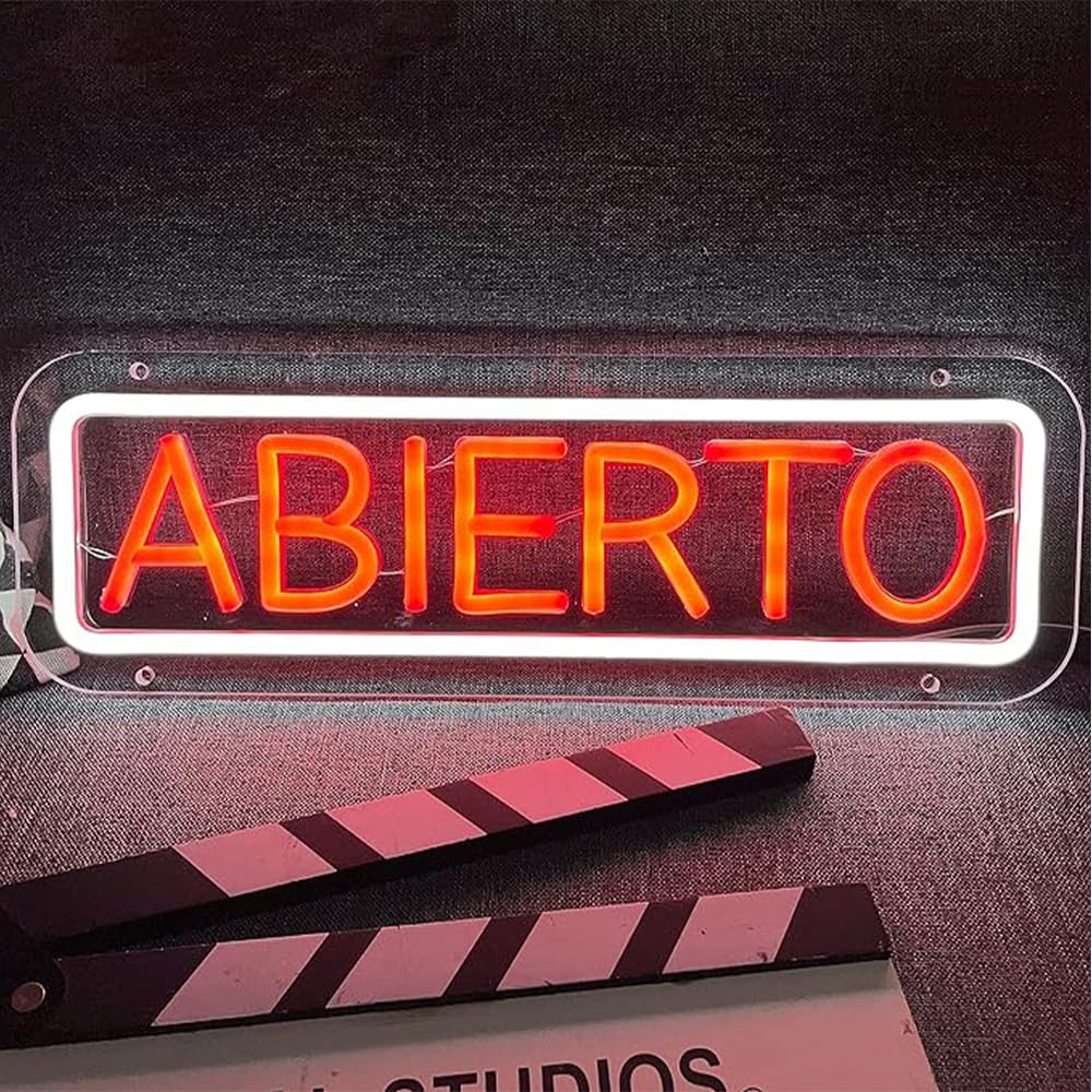 "Bonjour" "Ciao" LED Neon Sign Wall Light - USB Powered, Adjustable Brightness, 15" X 7" Decorative Lamp - View #2