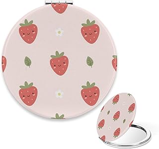 Pocket Mirror for Women, Cute Red Strawberry ...