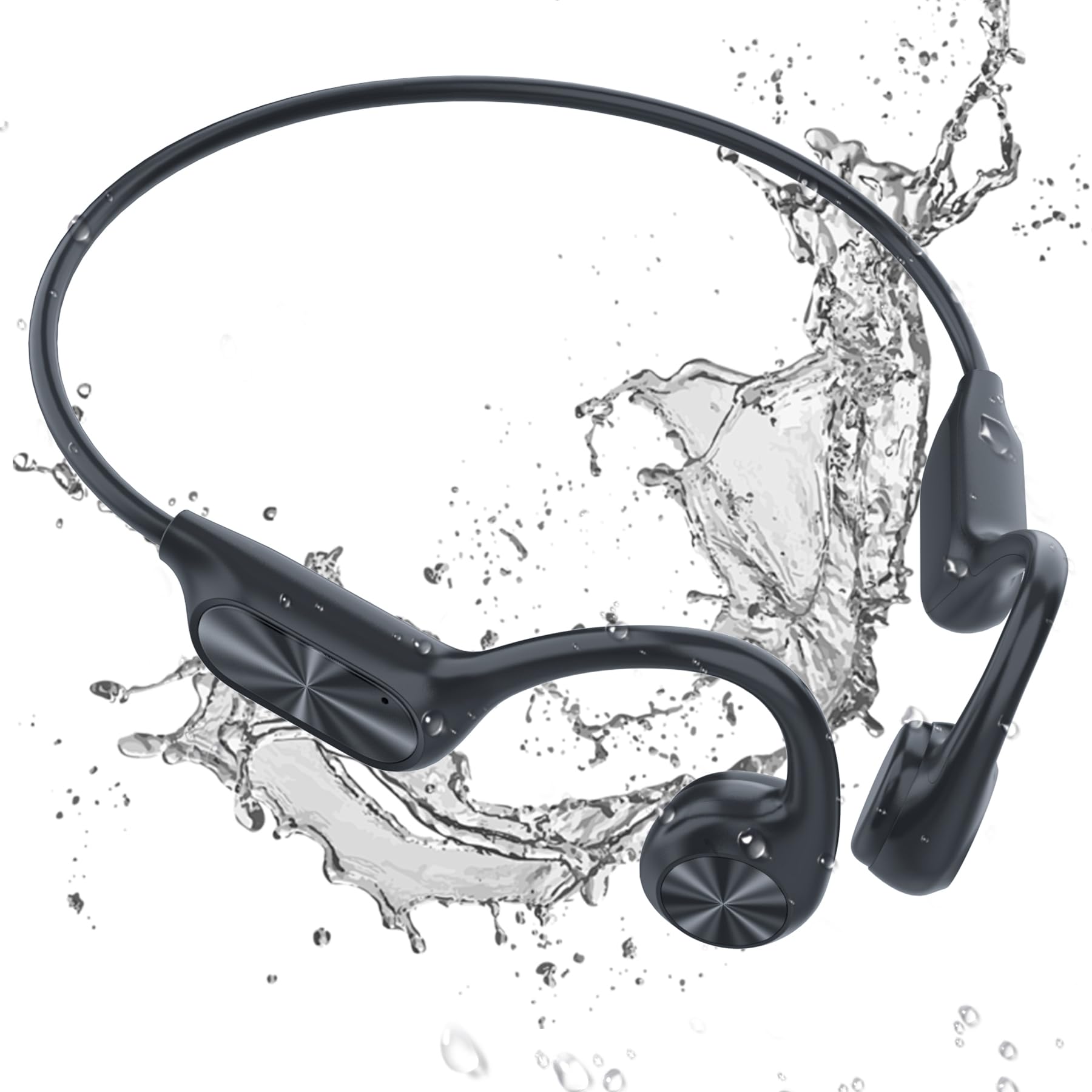 Monodeal Casque Conduction Osseuse Natation Bluetooth 5.3 IP68 MP3 Étanche 32 Go, Écouteurs Sans Fil Sport Pour Piscine