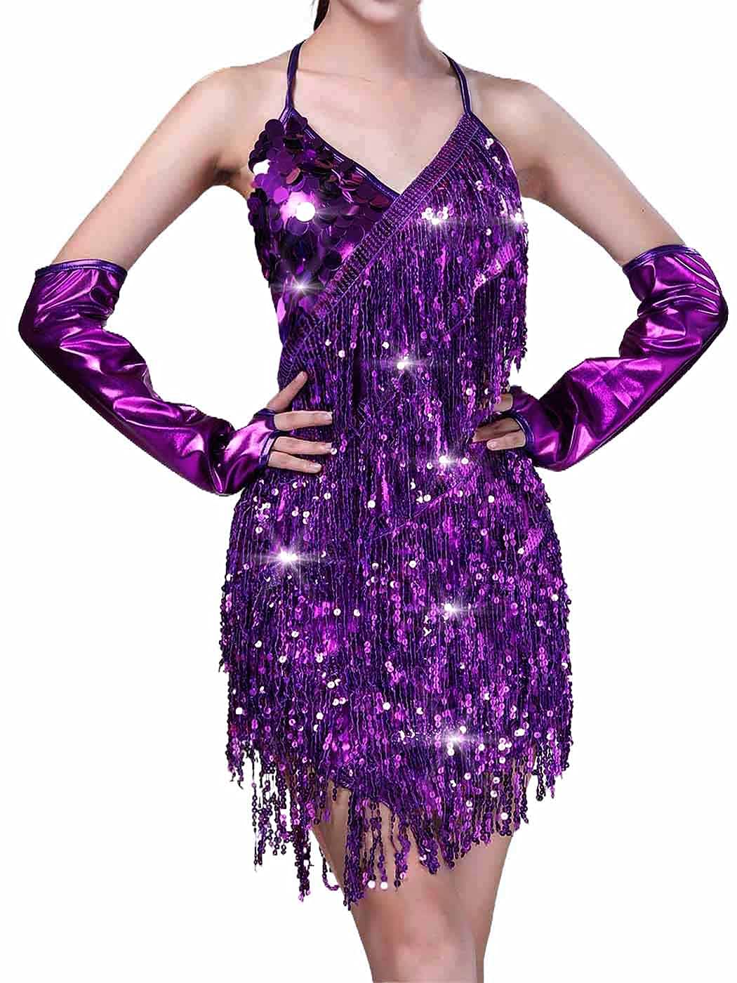 Drecodesequin Fringe Skirt Dress Glitter Tassel Skirt Festival