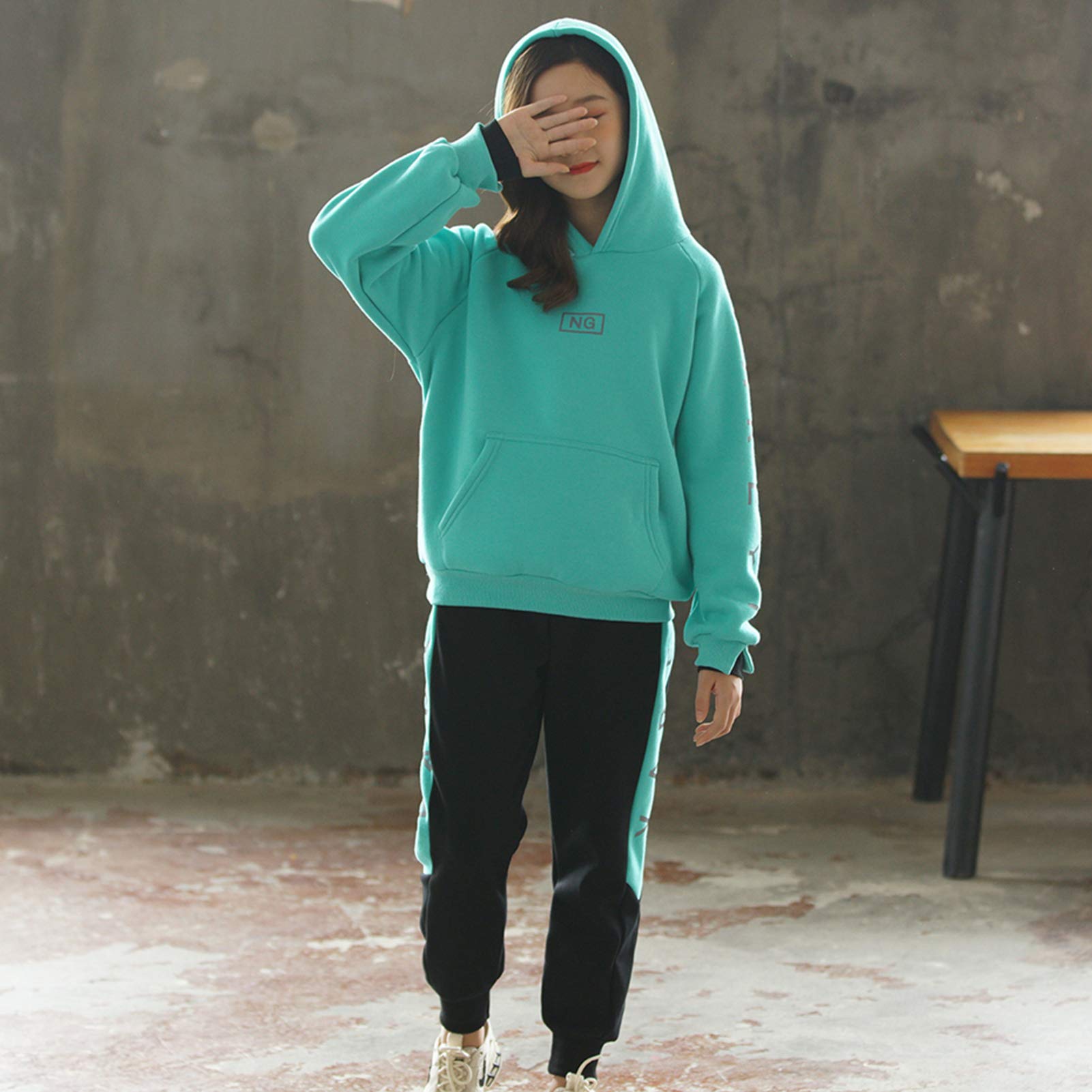 Niña Chándales 2 Piezas Sudadera con Capucha y Pantalon Deportivo Ropa Traje Deportivo Moda para Primavera Otoño