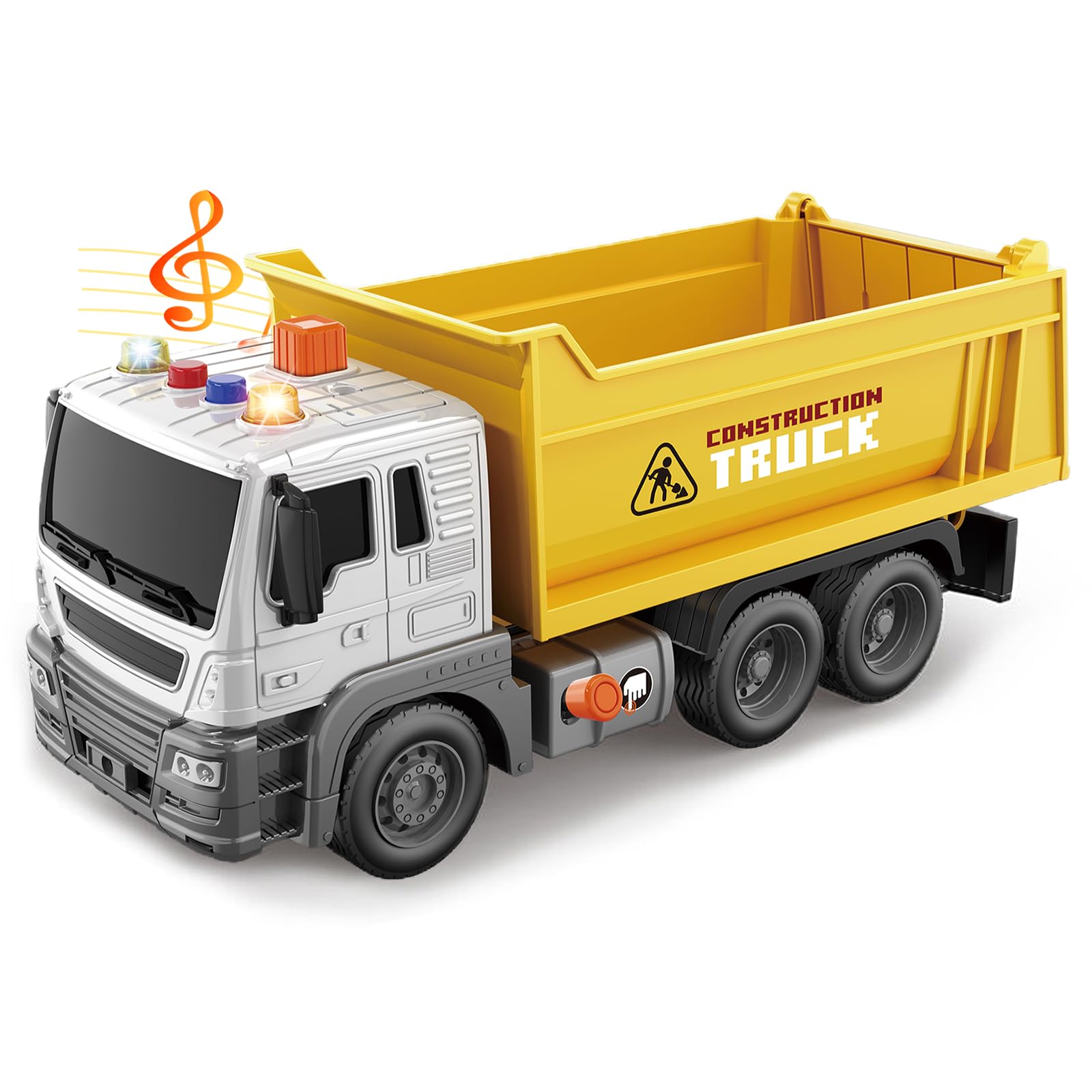 Scala 1:16 Autoribaltabile,Grande camion Giocattolo,Camion Dumper,Dumper Ribaltabile,Cassone Ribaltabile,Dump Truck con Luci e Suoni Funzione Camion Giocattolo Regalo per Bambini 3 4Anni