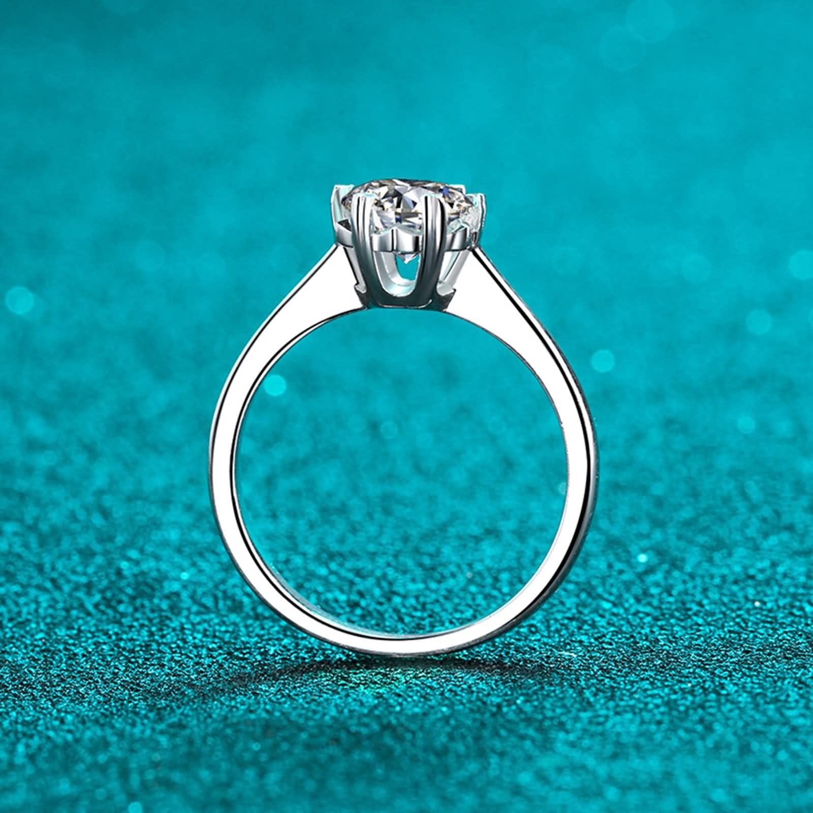 Anello dell'amicizia sottile, anello di fidanzamento in oro bianco 925 fiocco di neve regali per le donne