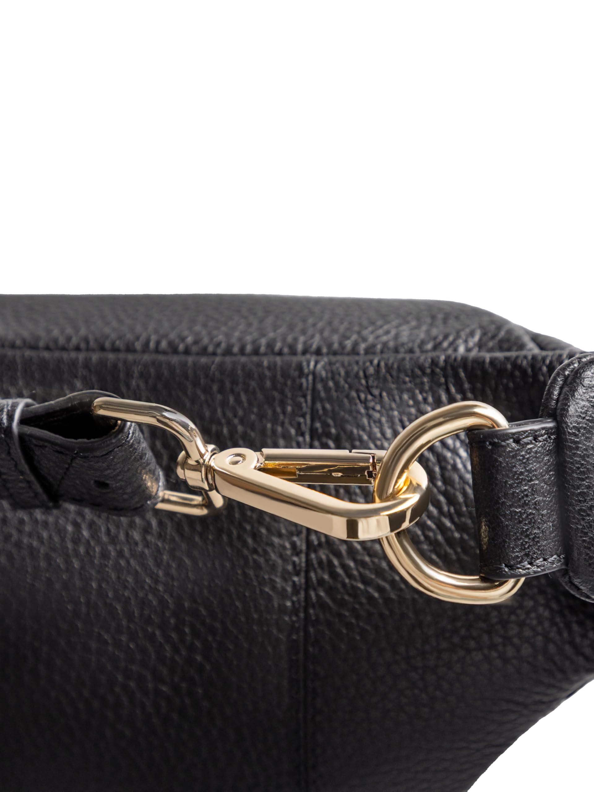 Lazarotti Bologna XL Leder Gürteltasche Damen | 2 Reißverschlussfächer | große Bauchtasche 25 cm