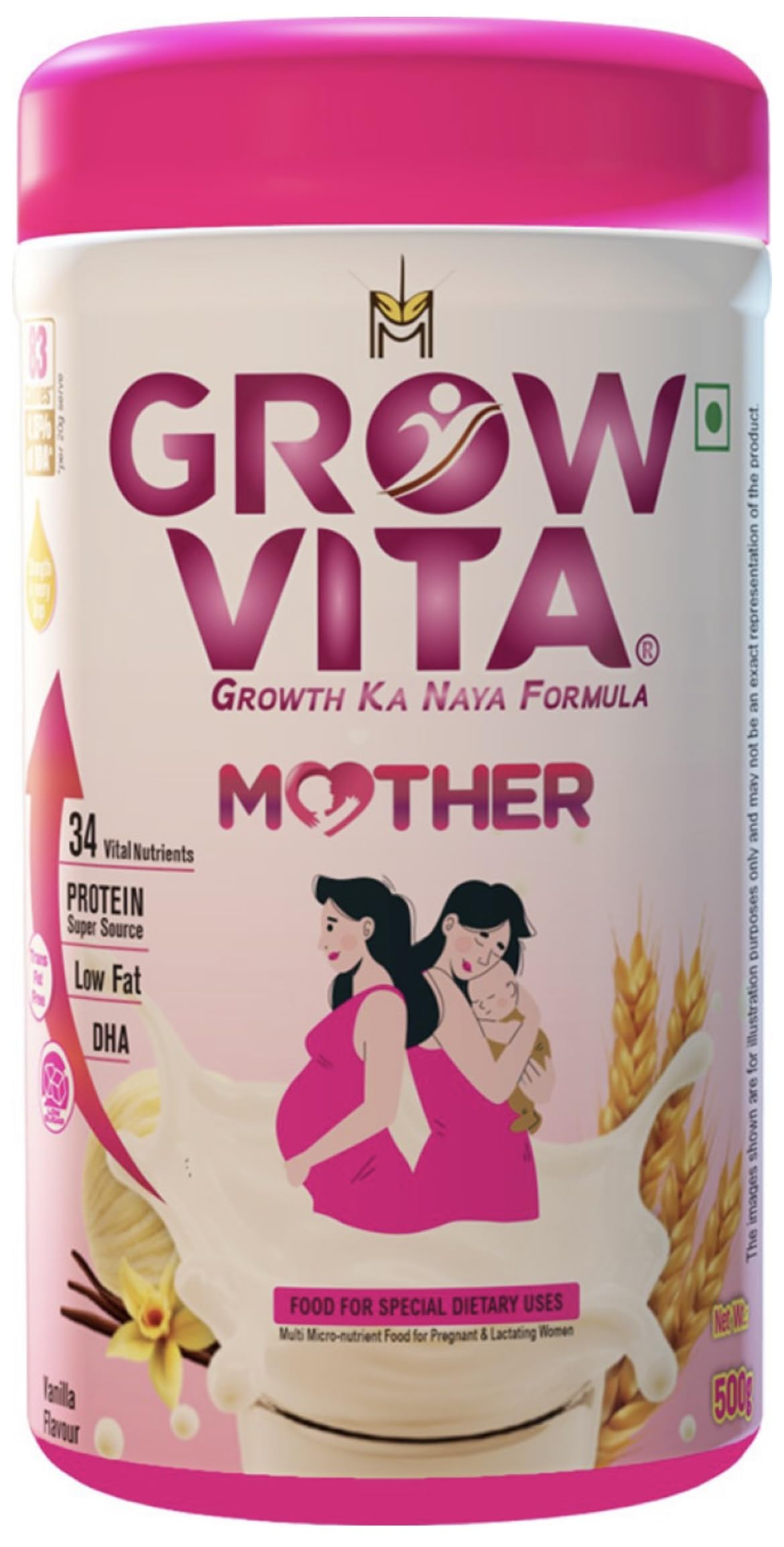 Maa,Multi Micronutrient Granules Food For Pregnant&Lactating Women,Protein Rich,Vanilla Flavour Drink,500 Gm