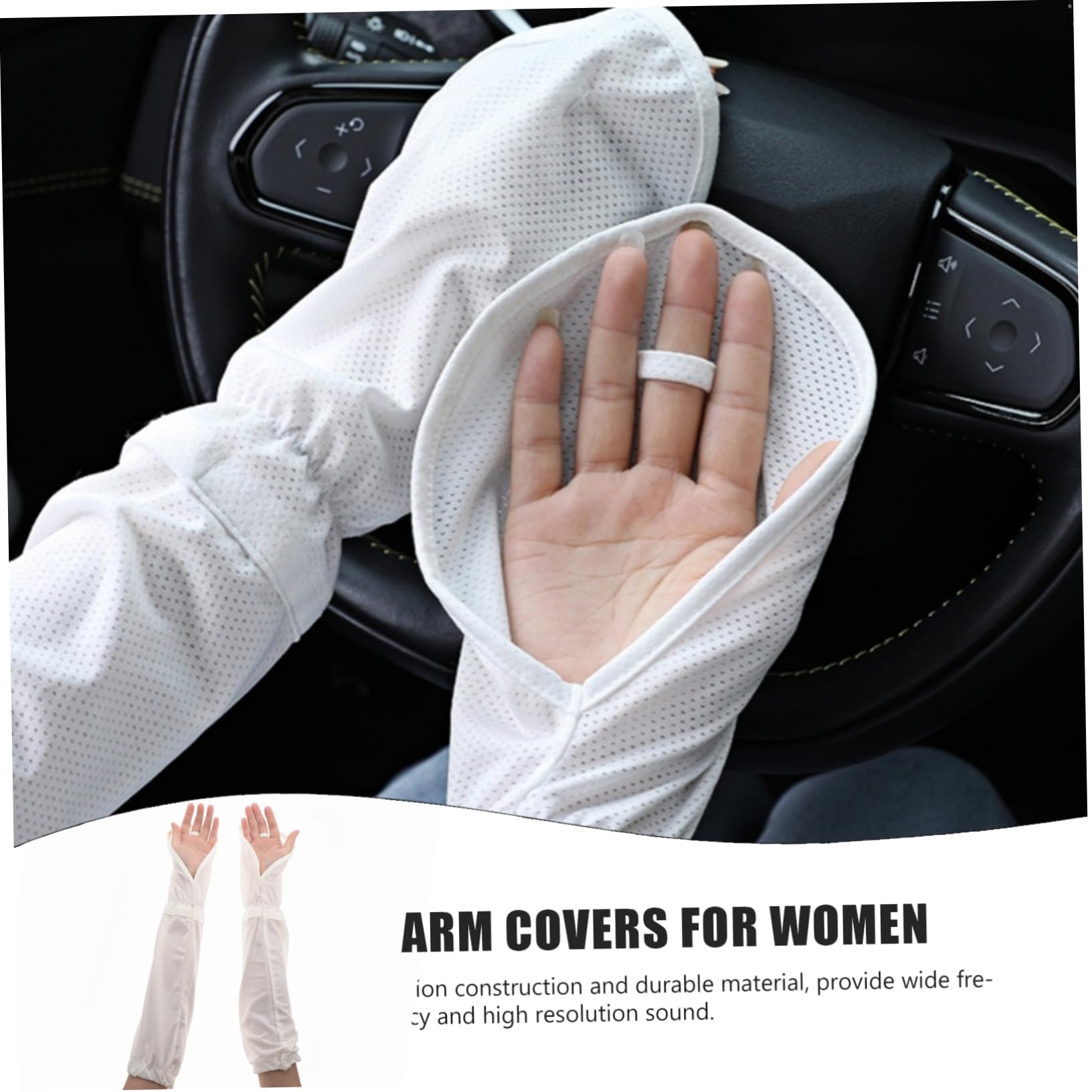 Mangas de protección solar, 2 pares de mangas de seda de hielo Mangas de brazo de bloqueador solar Guantes deportivos Mangas de brazo for hombres Enfriadores de brazos de ciclismo Guantes de equitació