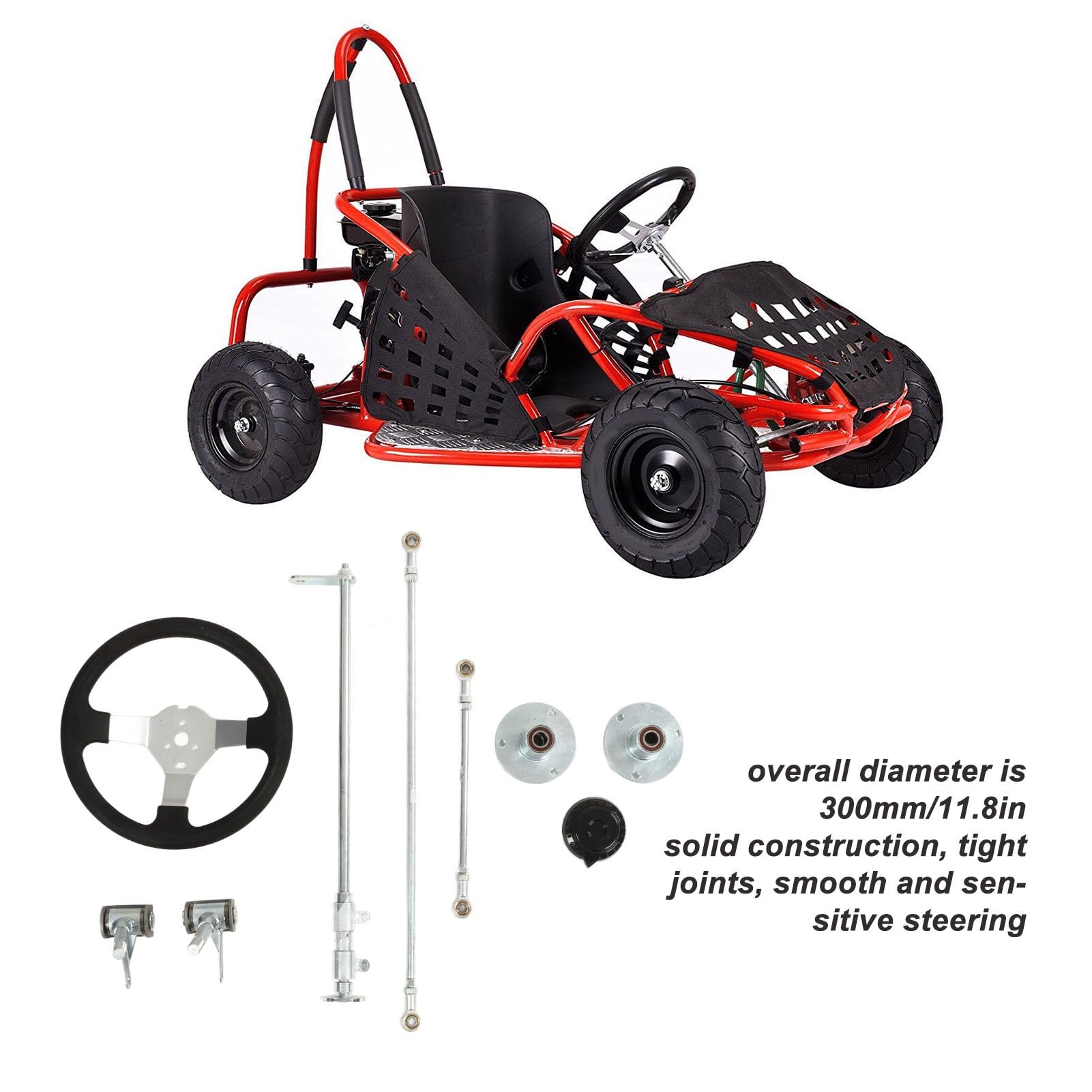 Go Kart Direction Kit, Go Kart Directing With Accessors Metal Piezas para 100 125 140 150 Quad