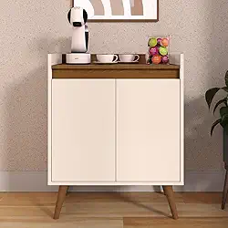 Armário Aparador Buffet Sala Cozinha 2 Portas C/Prateleira Cantinho Do Café (Off/Nature)