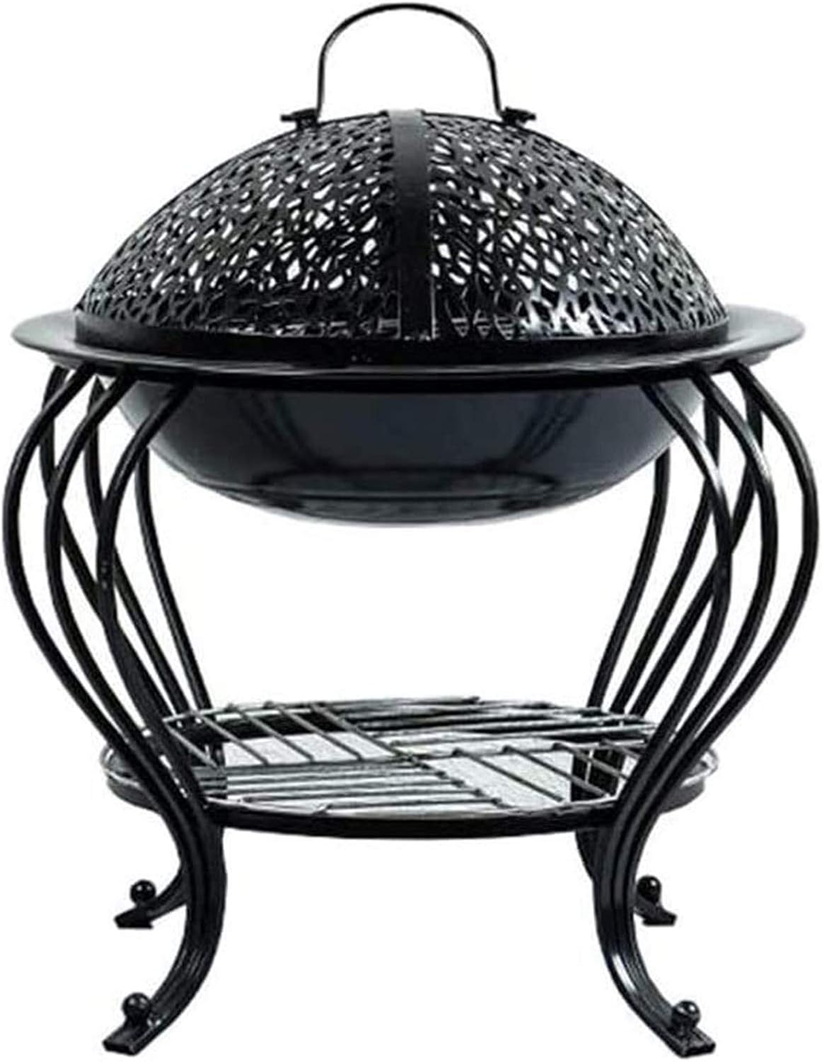 Outdoor Fire Pit Outdoor Fire Pits Brazier, Fire Pit Spark Guard Mesh Lid with Lid Lift