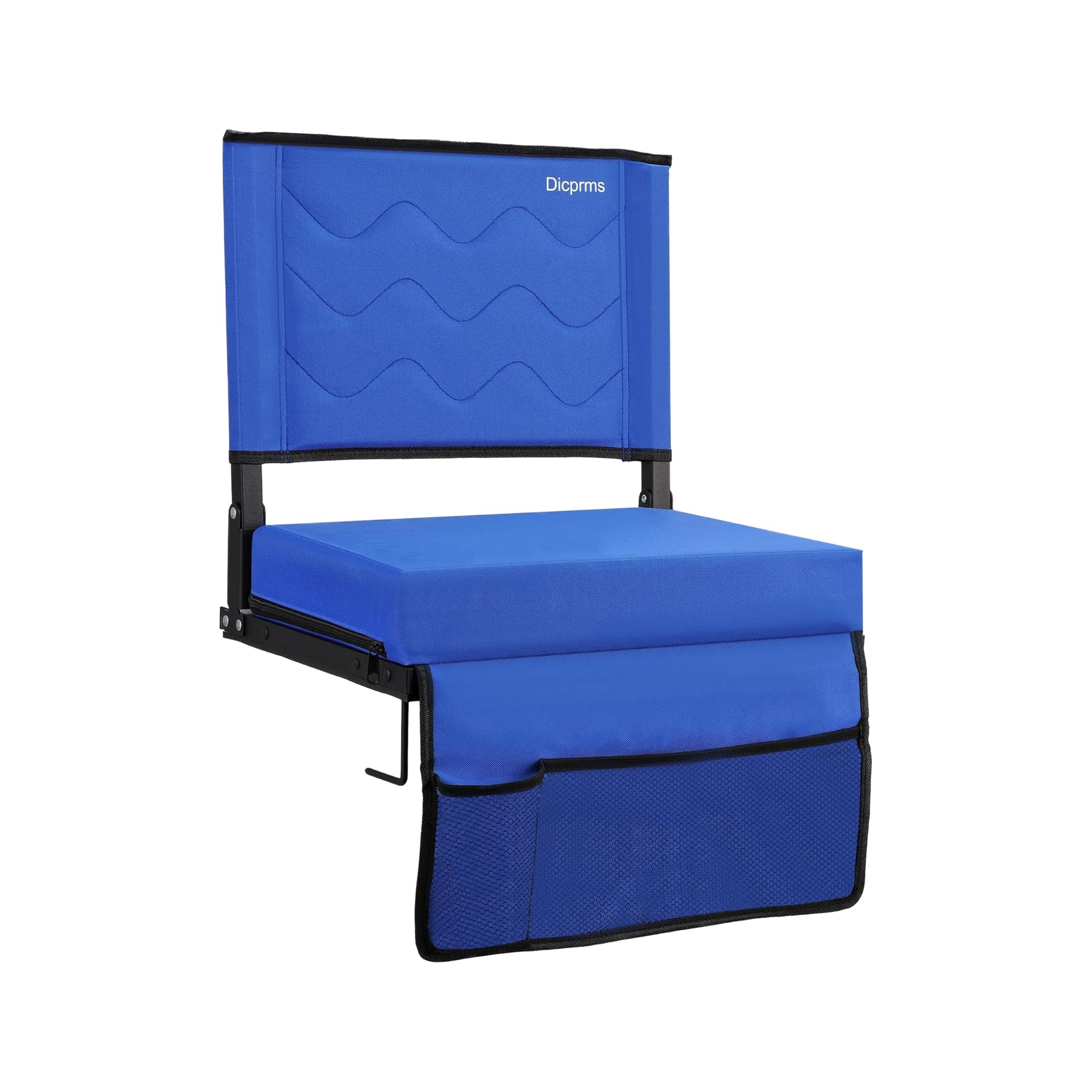 Photo 1 of Dicprms Stadium Seats for Bleachers with Back Support,Bleacher Chairs with Back and Cushion Bleacher Seats Portable Stadium Seats Thick Padded Folding Chair Comfort for Sports Events Blue