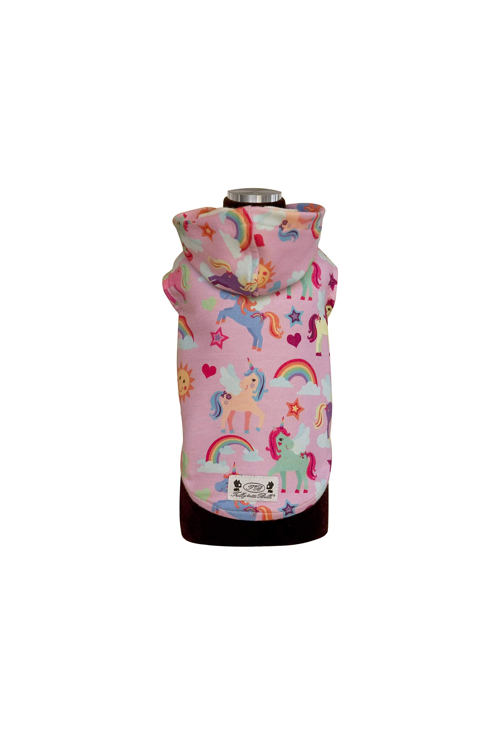 Trilly All Brilli Grace Felpacon Hood Unicorn Print, Pink, XXS