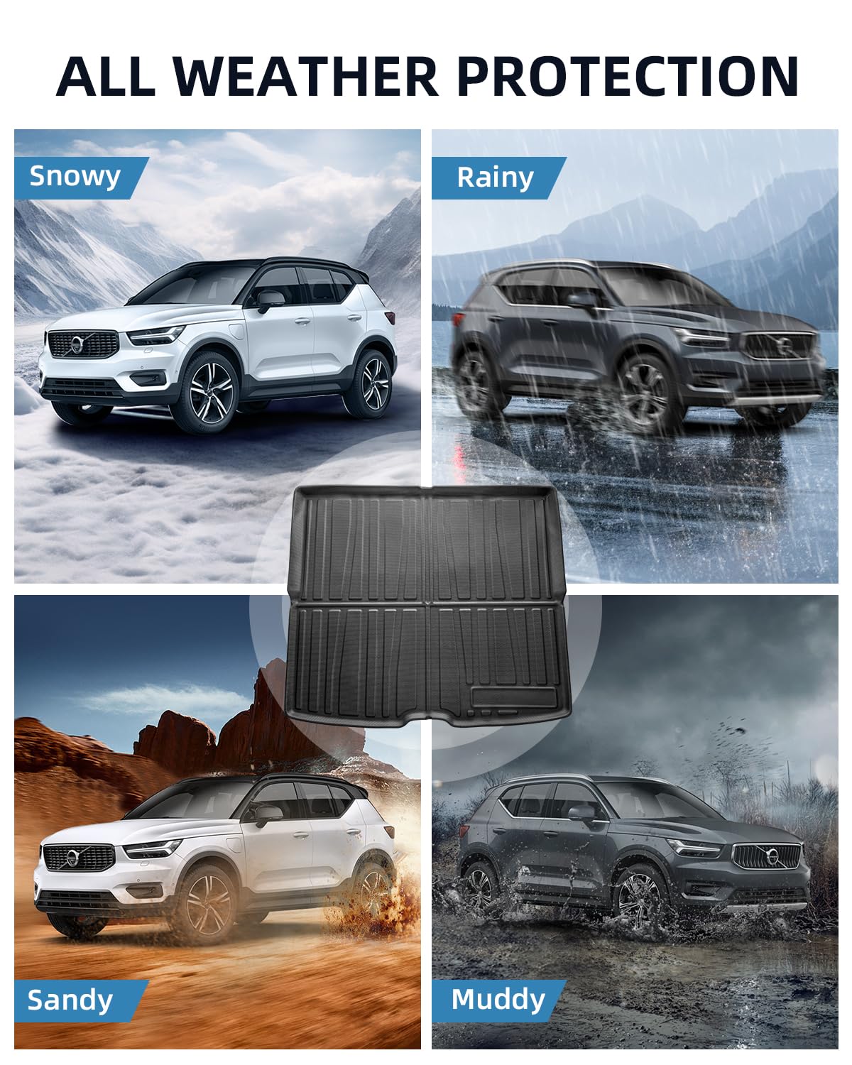 Tappetino Bagagliaio Per Volvo XC40 2019-2024 | Impermeabile E Antiscivolo | Protezione Interna - Foto 5