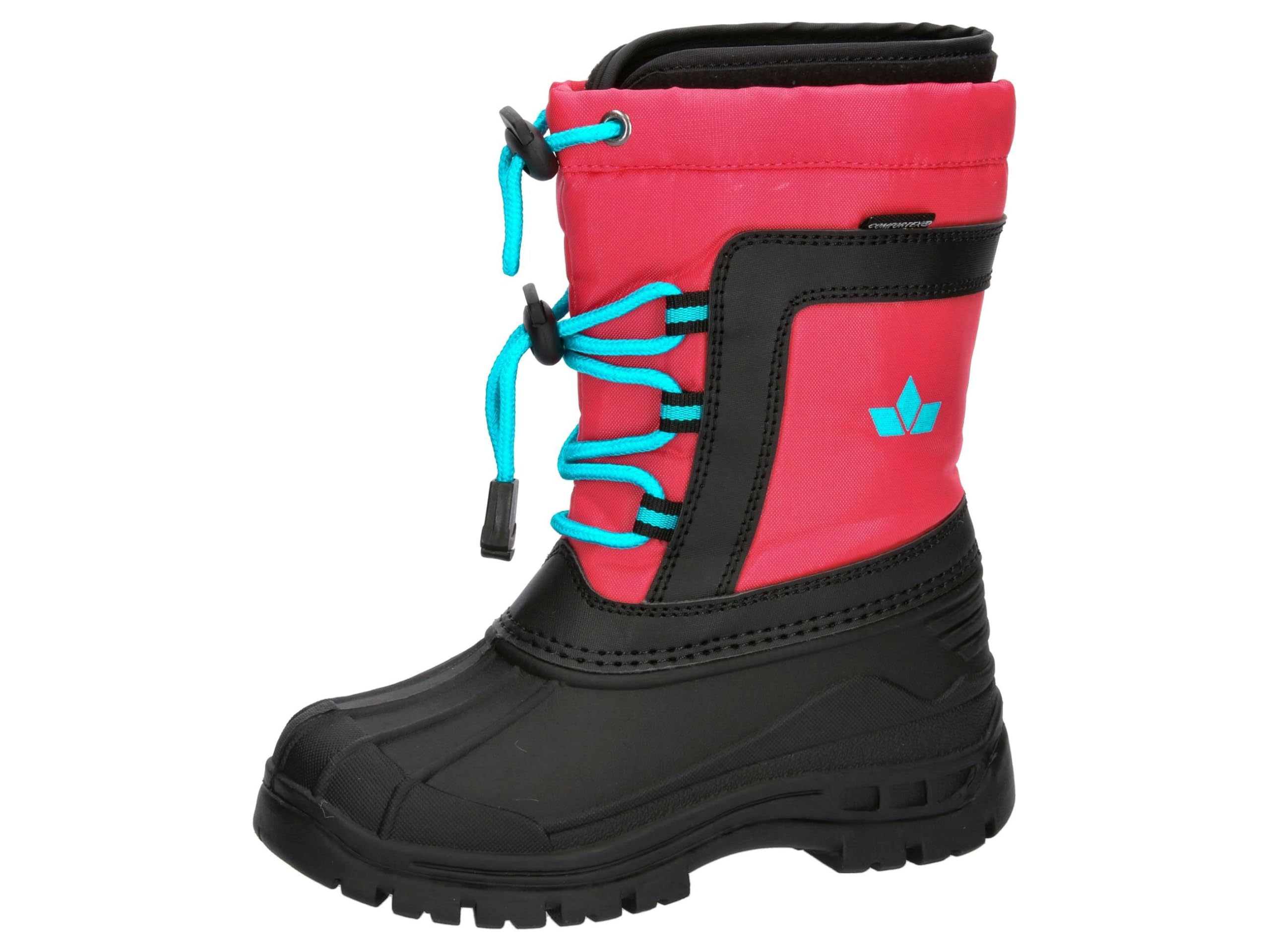 Lico Unisex Children's Willi Snow Boots, Pink, black, turquoise, 11.5 UK Child