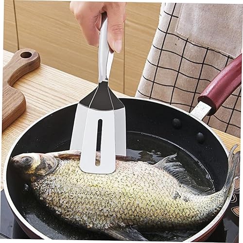 Miniatura 3 de FUNOMOCYA 1 unid de acero inoxidable espátula pinzas de parrilla de carne de res utensilios de cocina para huevo de pescado pinzas de alimentos de