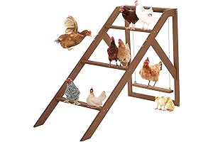 PETSFIT Chicken Ladder Swing Set: Healthy & Happy Poultry Perches & Swing