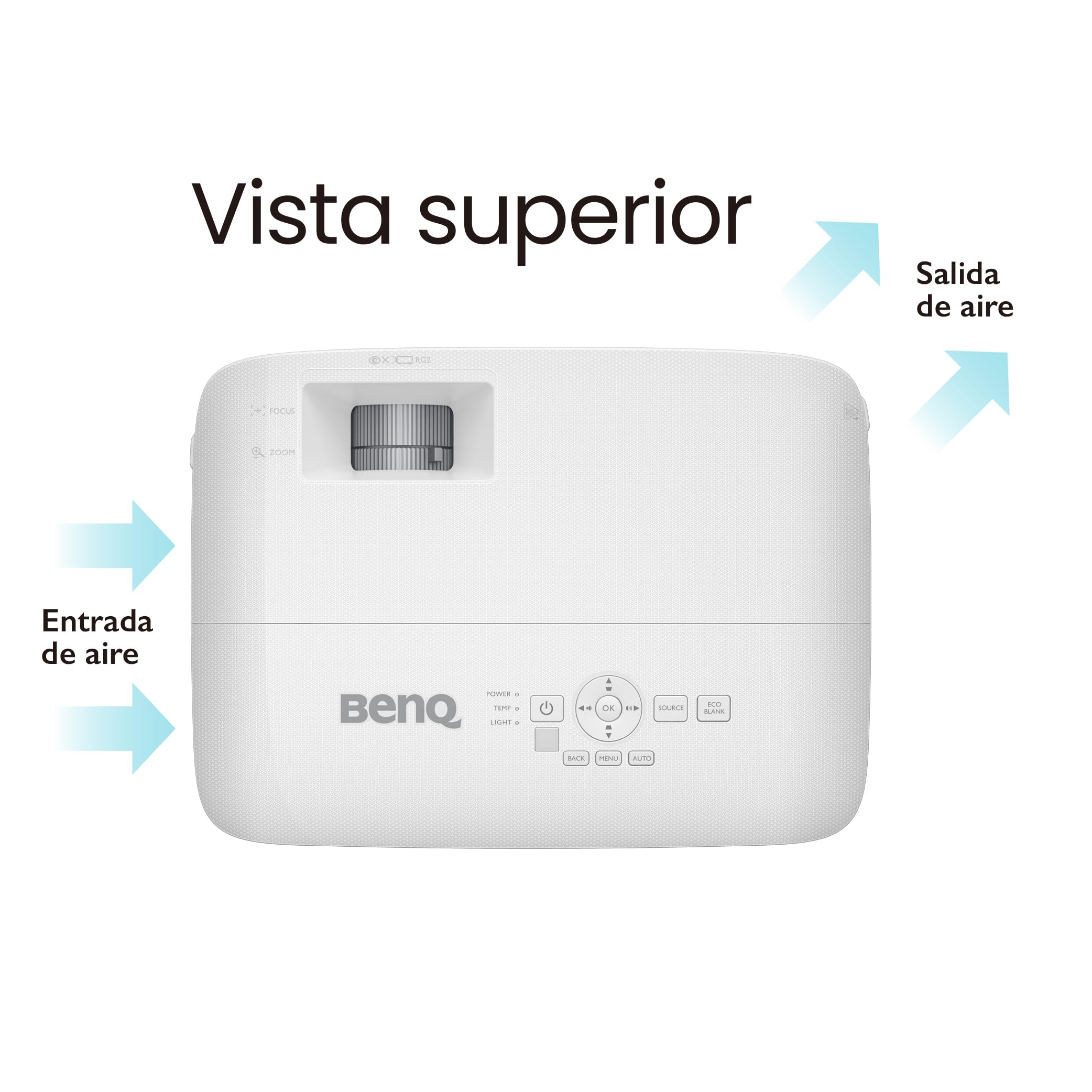 Proiettore BenQ MH560 1080P, DLP, 3800 Lumen Alta Luminosità, Rapporto di Contrasto Alto 20000:1, Doppio HDMI, VGA, Correzione trapezoidale Automatica, Configurazione Semplice, Tecnologia SmartEco