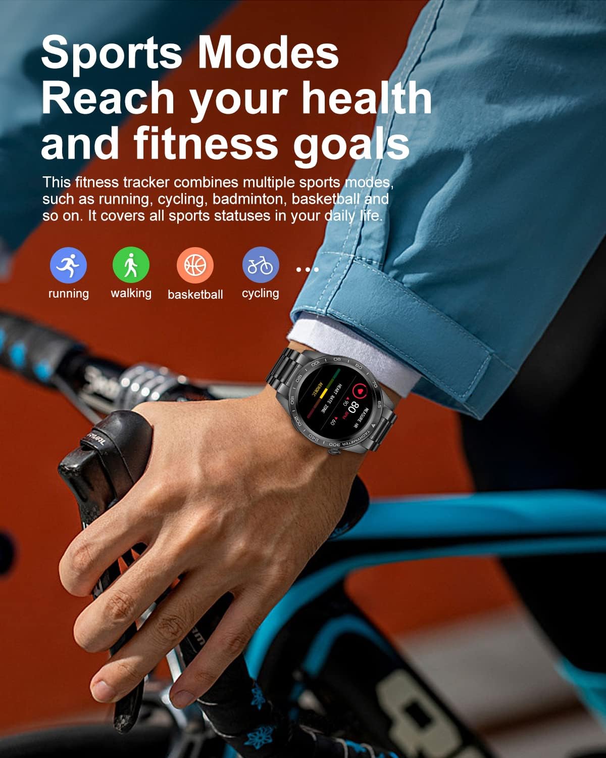 LIGE Smartwatch Chiamate da Uomo Moda, 1,32” Orologio Fitness Uomo IP67 Impermeabile Acciai Inossidabili Notifiche Messaggi Orologio Da Polso Uomo Cardiofrequenzimetro Frequenza per Android iOS LIGE Smartwatch Chiamate da Uomo Moda, 1,32” Orologio Fitness Uomo IP67 Impermeabile Acciai Inossidabili Notifiche Messaggi Orologio Da Polso Uomo Cardiofrequenzimetro Frequenza per Android iOS