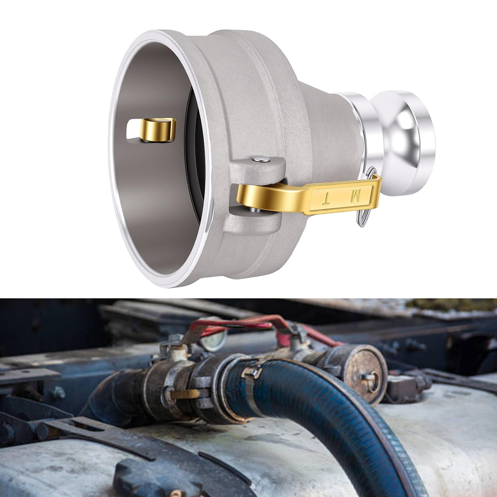 Sprzęgło Camlock Aluminiowe 4in Żeńskie na 2in Męskie